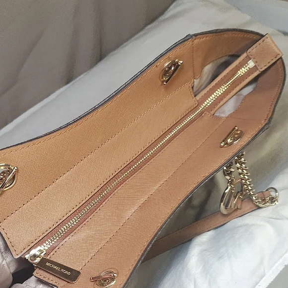 Michael Kors Dark Brown Tote with Gold Accents - Picture 6 of 12